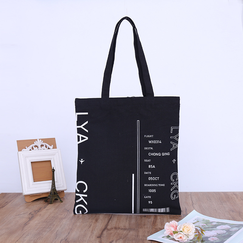 Customized Logo tote shopping bag canvas ba (1)