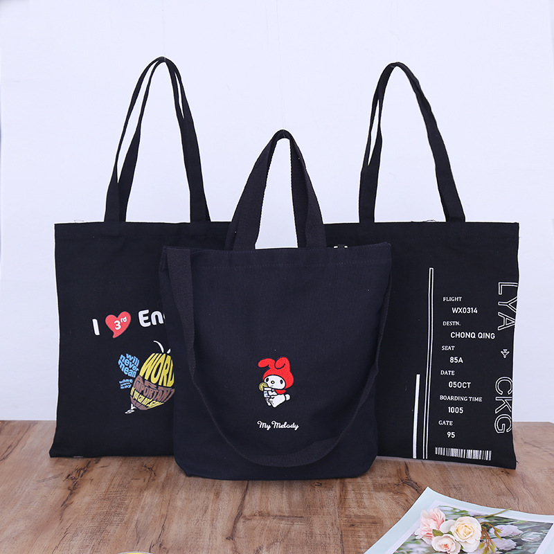Customized Logo tote shopping bag canvas ba (8)