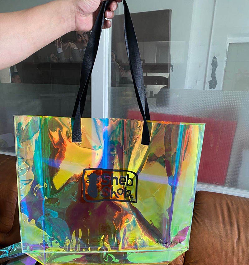 Holographic PVC Shopping Bags For Kuwait Market1